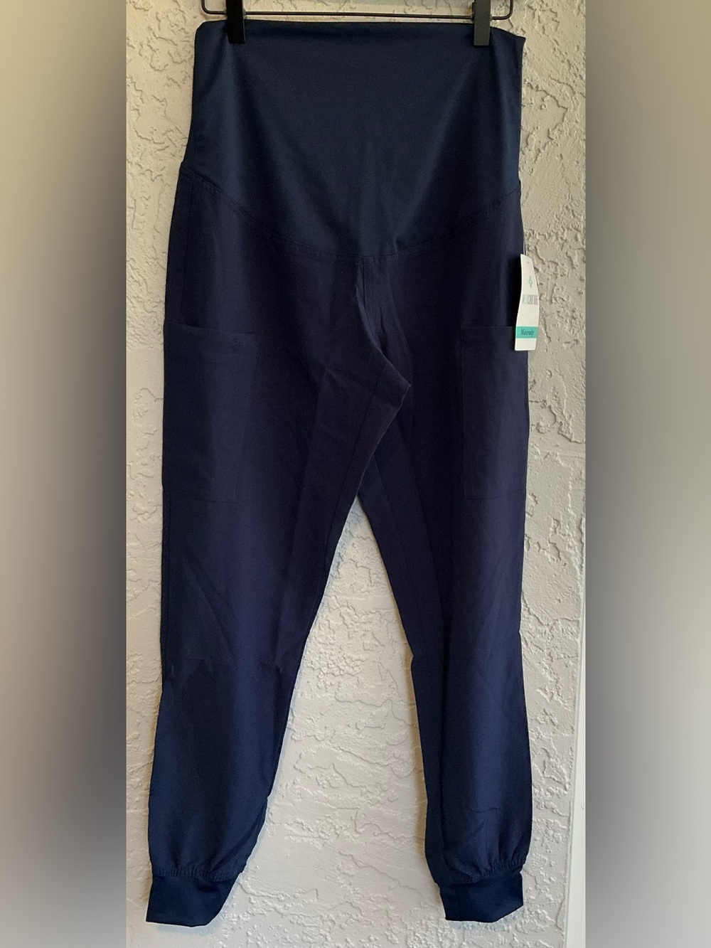 Med Couture Maternity Navy Blue Jogger Scrub Bottoms - Picture 5 of 10